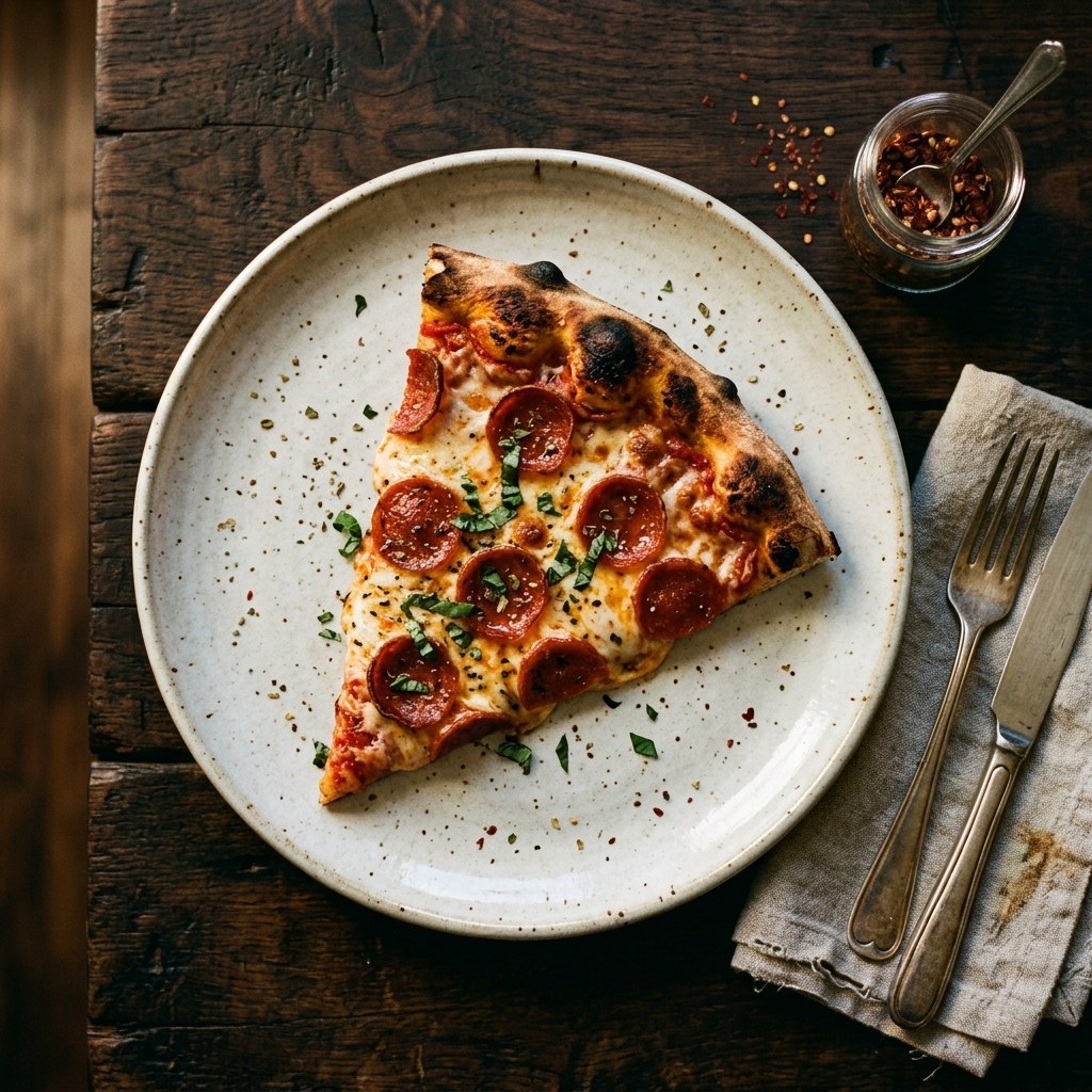 Slice on a plate