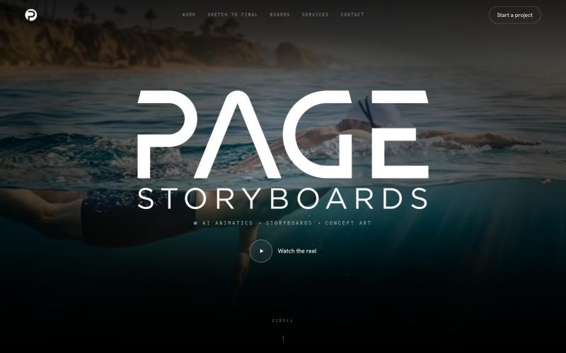 Page Storyboards website